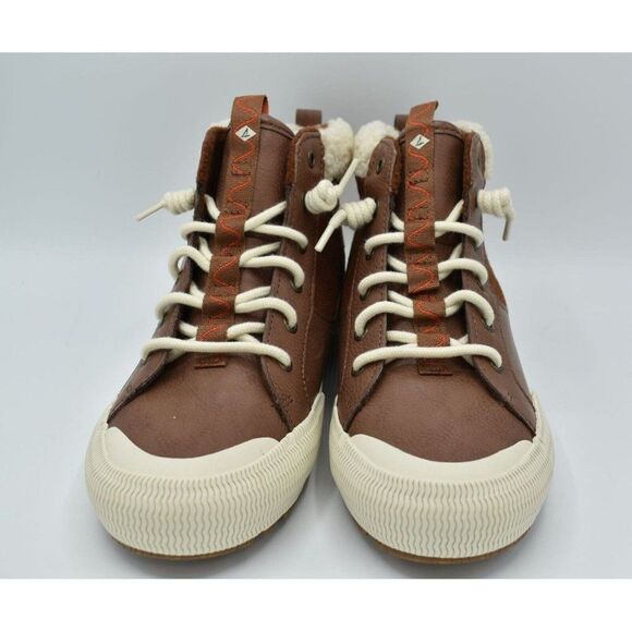 Sperry Womens Size 10 Pier Wave Wool Tan High Top Sneakers Booties Shoes - Picture 7 of 11